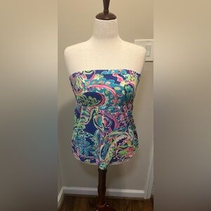 Lilly Pulitzer strapless cotton top